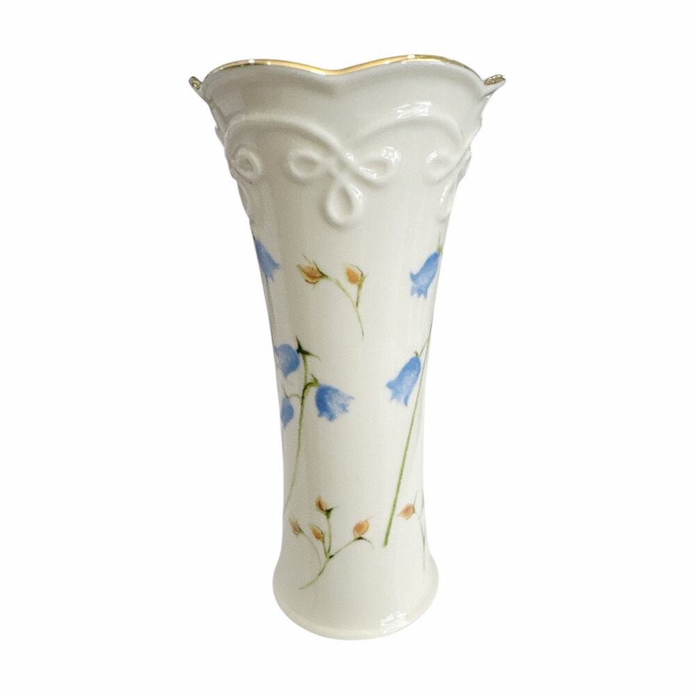 Lenox Gold Rimmed Bluebells and Rosebuds 4.75” Bud  Vase